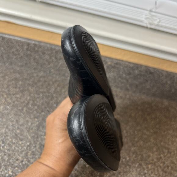 ECCO Black Textured Leather Flat Womens EU 38 US 7.5 Slip On Comfort Casual Shoe - Picture 6 of 9